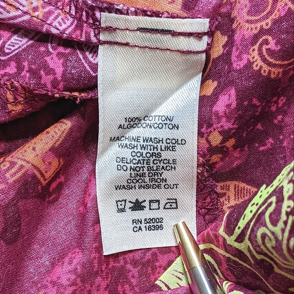 DKNY Jeans Y2k/2000s short cardigan floral tie dye print EUC size Medium - Picture 7 of 7